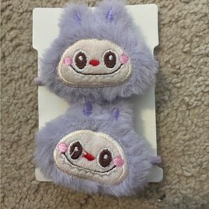 Adorable Purple labubu Furry Kids Hair bands